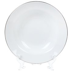 Тарелка суповая, фарфор, 20 см, кругл, Идиллия, Добруш Платиновый, 7С1334Ф34 Добрушский фарфоровый завод