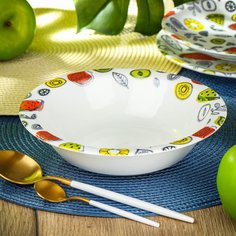 Салатник керамика, круглый, 21 см, 0.78 л, Тренд Фреш, Добрушский фарфоровый завод, 1С1999Ф34