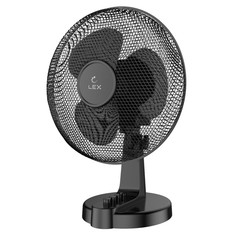 Настольные вентиляторы вентилятор настольный LEX LXFC 8376 9" 30Вт 2 режима черный