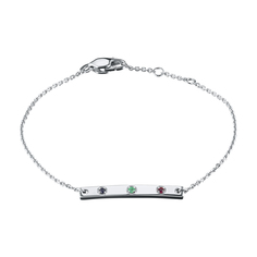 Браслет из серебра с, изумрудом э0648бр04220477 ЭПЛ Даймонд