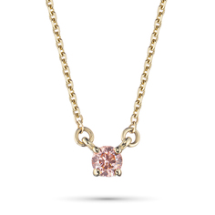 Колье из желтого золота э0312кл04190600_pink ЭПЛ Даймонд