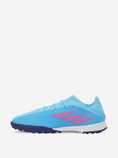 Бутсы для мальчиков adidas X Speedflow.3 TF J, Голубой