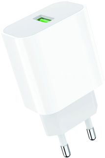 Зарядное устройство сетевое GoPower GPQC07 00-00022767 USB, 18W, QC 3.0, белое