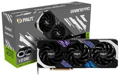 Видеокарта PCI-E Palit GeForce RTX 4070 GamingPro OC (NED4070H19K9-1043A) 12GB GDDR6X 192bit 5nm 1920/21000MHz HDMI/3*DP