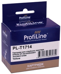 Картридж ProfiLine PL_T1714_Y струйный для принтеров Epson Expression Home XP-33/XP-103/XP-203/XP-207/XP-303/XP-306/XP-313/XP-323/XP-403/XP-406/XP-413