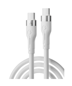 Кабель интерфейсный AccesStyle CC30-S100 White Type C - Type C, Сила тока: 3А; Длина: 100 см; Оплётка: Силикон