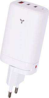 Зарядное устройство сетевое AccesStyle Cosmic GaN 65W2CA Travel White 65 Вт, TYPE-C, USB-A, быстрая зарядка