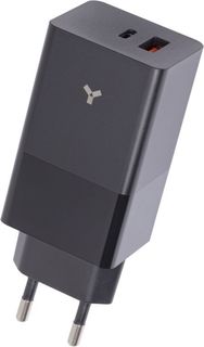 Зарядное устройство сетевое AccesStyle Crocus GaN 65WCA Black Type-C(65Вт), USB-A(22,5Вт), быстрая зарядка