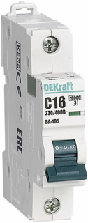 Автоматический выключатель DEKraft 13150DEK ВА-105 - 1P, тип хар-ки C, 4 А, 230 В AC, 10кА
