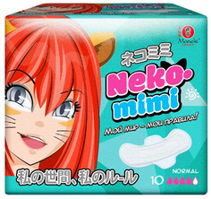 Гигиенические прокладки Maneki Прокладки женские гигиенические дневные Neko-Mimi 10 шт. 4 упаковки