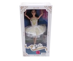 Куклы и одежда для кукол Наша Игрушка Кукла Балерина шарнирная в белом платье