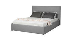 Кровать интерьерная Амалия рогожка RUDY2 1501 A1 color 20 Серебристый серый 160*200 Bravo