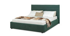 Кровать интерьерная Амалия рогожка RUDY2 1501 A1 color 32 Темный серо-зеленый 160*200 Bravo
