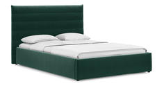 Кровать интерьерная Амалия рогожка RUDY2 1501 A1 color 32 Темный серо-зеленый 140*200 Bravo
