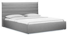 Кровать интерьерная Амалия рогожка RUDY2 1501 A1 color 20 Серебристый серый 180*200 Bravo
