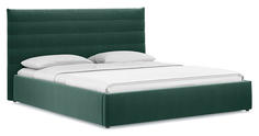Кровать интерьерная Амалия рогожка RUDY2 1501 A1 color 32 Темный серо-зеленый 180*200 Bravo