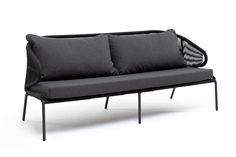 Трехместный диван из роупа Милан темно-серый 4sis