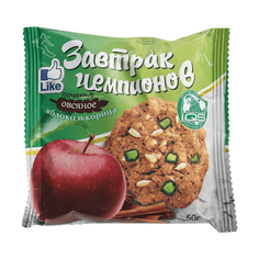 Печенье овсяное Завтрак чемпионов со вкусом Яблоко - Корица, 50 г