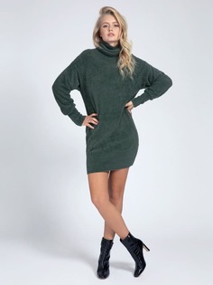 Трикотажное Платье Высокий Воротник Guess