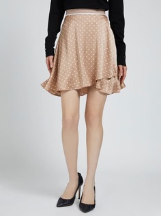 Юбка Атлас Принт В Горошек Guess
