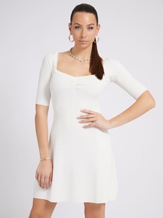 Трикотажное Платье С Облегающим Верхом И Расклешенным Низом Guess
