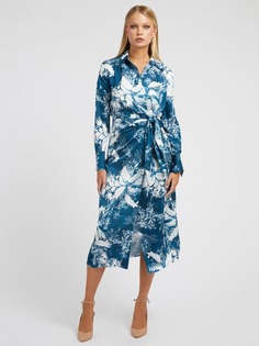 Длинное Платье Цветочный Принт Guess