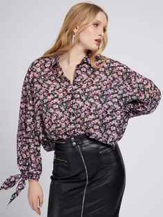 Рубашка Сплошной Принт Шелк Guess