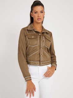 Куртка Из Искусственного Велюра С Заклепками Guess