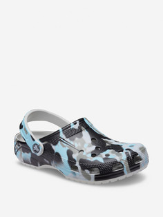 Сабо Crocs Classic Spray Camo Clog, Голубой