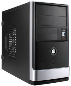 Корпус mATX InWin EMR002BG 6121447 черный серым 450W (USB 2.0x2, Audio),