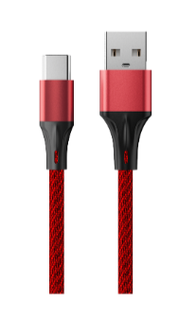 Кабель интерфейсный AccesStyle AC30-F200M Red USB 3.0 - USB Type С, 3А, 200 см; Оплётка: Ткань; Металлический коннектор