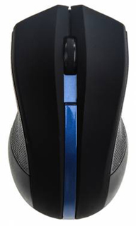 Мышь Oklick 615MW черный/синий оптическая (1000dpi) беспроводная USB для ноутбука (3but)