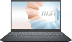 Ноутбук MSI Modern 14 B11MOU-1240RU 9S7-14D334-1240 i7-1195G7/16GB/512GB SSD/Iris Xe graphics/14" FHD/Win11Pro/dk.grey