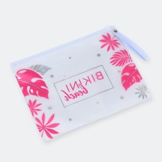 Косметичка для купальника на молнии, цвет белый/розовый Nazamok