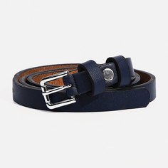 Ремень женский, ширина 1,3 см, винт, пряжка металл, цвет синий NO Brand