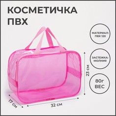 Косметичка на молнии, цвет розовый NO Brand