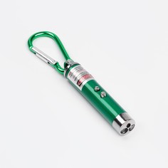 Лазерная указка, с карабином, дальность 1 км, 3 lr 44, 7.3 х 1.2 см, зеленый NO Brand