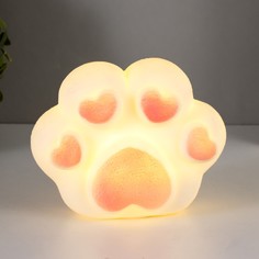 Ночник лапка led бело-розовый 6,5х11,5х9 см Risalux