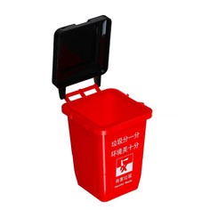 Контейнер под мелкий мусор, 8.5×9.6×11 см, красный NO Brand