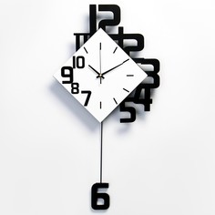 Часы настенные, серия: маятник, плавный ход, 34 х 64 см NO Brand