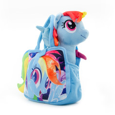 Мягкие игрушки Мягкая игрушка YuMe пони в сумочке Радуга My Little Pony 25 см