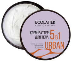 Косметика для мамы Ecolatier Крем-баттер для тела 5 в 1 какао ши кокос макадамия бабассу 380 мл
