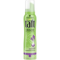 Косметика для мамы Schwarzkopf Мусс для волос Taft Сила Объема сверхсильной фиксации зелёный 150 мл