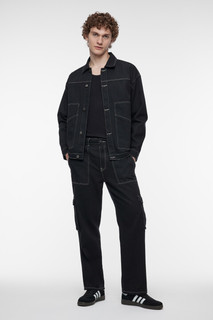 куртка джинсовая мужская Куртка-рубашка прямая джинсовая с карманами Befree