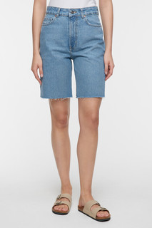 шорты джинсовые женские Шорты-бермуды джинсовые прямые с открытыми срезами Befree