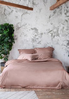 Постельное белье Евро Bellehome Shiny Flamingo, тенсель-премиум