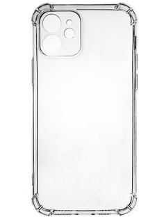 Клип-кейс PERO силикон для Apple iPhone 12 прозрачный усиленный ПЕРО