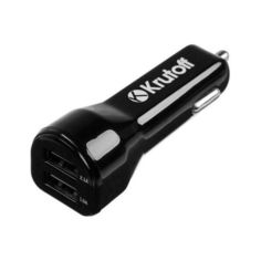 Автомобильное зарядное устройство Krutoff CCH-01C 2xUSB, 2.1A + кабель USB Type-C (black)