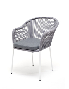 Плетеный стул из роупа Лион светло-серый 4sis