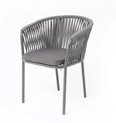 Плетеный стул из роупа Бордо серый 4sis